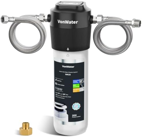 WK22-4Y Under Sink Water Filter, 22000 Gallons, 0.5μm Filtration by VonWater