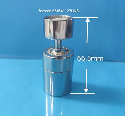 Rotating Faucet Aerator Extender,Nozzle Faucet Adapters, Universal Splash Filter Kitchen Tap Extension, Kitchen Sink Faucet Replacement (silvery 80°) - Image 4