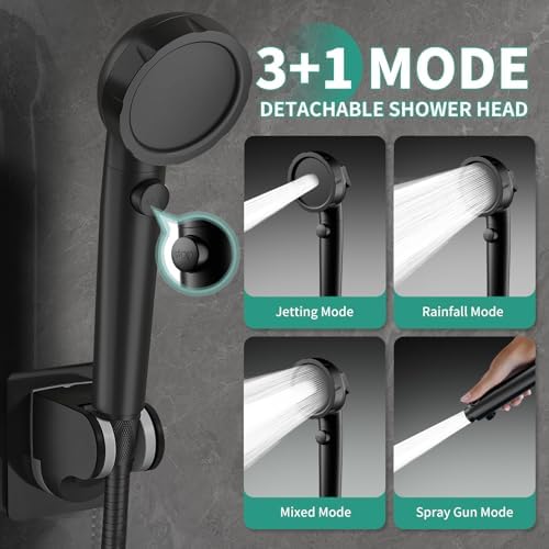 All Metal Bathtub Faucet Sprayer Attachment with filter, Black - Image 6