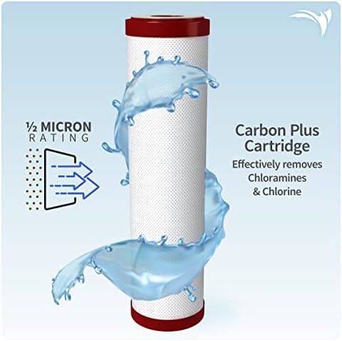 AquaticLife 10 in RO/DI Filter Kit, Carbon Plus, 3-Pack - Image 4