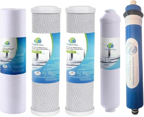CFS 5-Stage Reverse Osmosis Filter Replacement Kit, 50 GPD Membrane by CompleteFiltrationServices