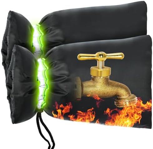 MIXC Outdoor Faucet Cover for Winter - 2 Packs 7.09''W x 10.24''H Water Socks Freeze Protection Pipe Insulation Reusable Waterproof Insulated Spigot Backflow Cover by MIXC