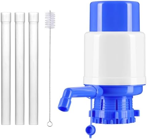 Water Bottles Dispenser Blue Manual Hand Pressure Drinking Fountain Pressure Water Press Pump - Image 3