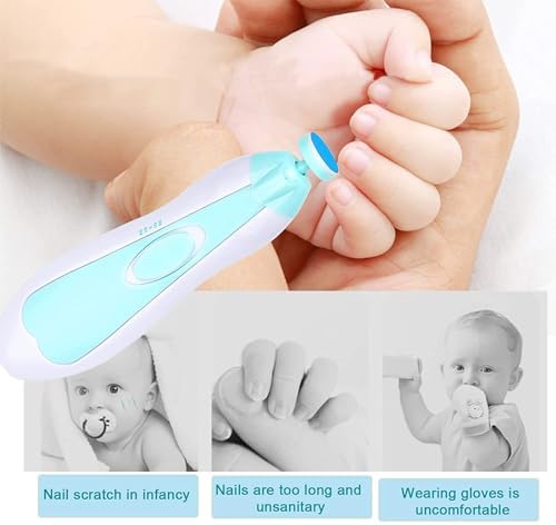Baby Healthcare and Grooming Kit, Electric Safety Nail Trimmer Baby Nursery Set Newborn Nursery Health Care Set with Hair Brush Comb for Infant Toddlers Boys Girls Kids - Image 2