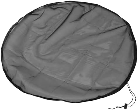 Rain Drum Mesh Cover Polyester Drawstring Screen 35.4 to 39.4 Inch Circular Filter Blocks Leaves Debris Fits Outdoor Garden Water Collection Buckets and Tanks (Dia 80cm) - Image 7
