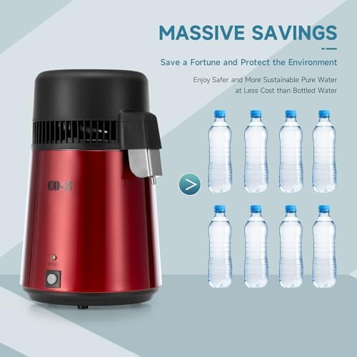 CO-Z Water Distiller, Stainless Steel Distilling Pure Water Machine for Home Countertop Table Desktop, 4L Distilled Water Making Machine, 4 Liter Water Purifier to Make Clean Water for Home - Image 4