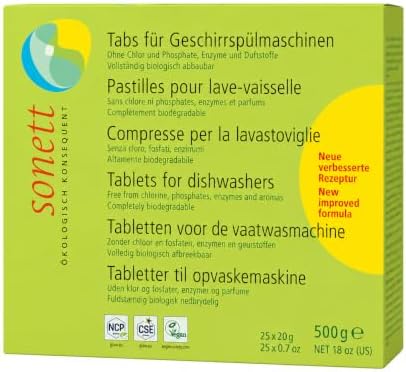Sonett Dishwasher Cleaning Tablets, Deep Clean Fresh Scent - 18 oz (1 Pack) by SONETT+ECOLOGICALLY+CONSCIENTIOUS