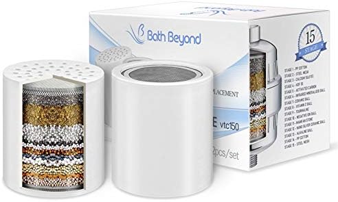 Shower Filter Replacement Cartridges for Hard Water 15-Stage (4-pack) - Image 3