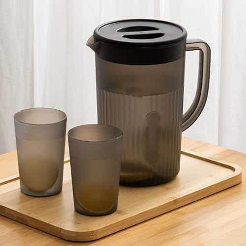 Greensen Water Pitcher, 2.7L Large Capacity Translucent PP Plastic Pitcher with Lid and Spout Filter, for Tea Coffee Juice Cold Water Storage (Green #13) - Image 2