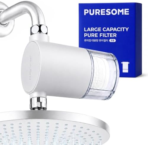 BODYLUV Puresome Shower Filter for Rain & Large Shower Heads — Korea's #1 Filter, Reduces Rust, Sediment & Microplastics for Skin and Hair, 4+ Months, Universal Fit, Made in Korea by BODYLUV
