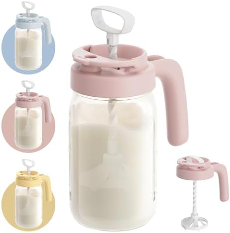 Papablic Glass Breast Milk Pitcher, Formula & Baby Feeding Container, Pink by Papablic