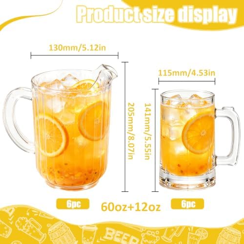 Plastic Beer Pitcher with Handle for Water Tea - Image 2