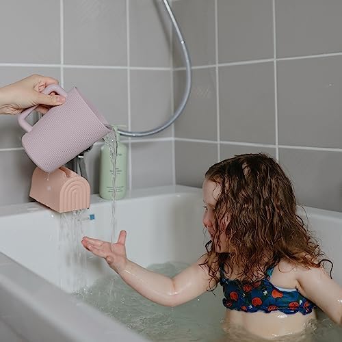 mushie Bath Spout Cover | Soft Silicone Bathtub Faucet Safety Guard for Kids | Universal Fit (Periwinkle) - Image 6