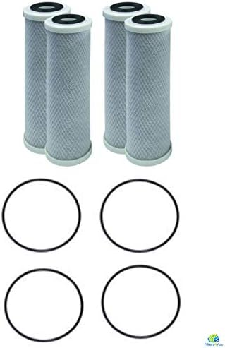 CFS 4-Pack Fits FX12P Smart Water RO Pre & Post Filters with 4 O-Rings by CompleteFiltrationServices