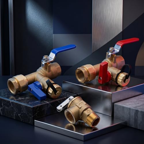 Brass Tankless Water Heater Valve Kit, 3/4 Inch Ips Isolator Set Press Relief Valve, Hot Cold Water Shut off Universal Compatibility for Most Gas Electric Heaters - Image 2