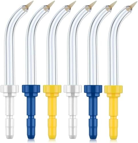 Flosser Replacement Tips for Waterpik Periodontal Tips Dental Water Flosser Tips Replacement Tips for Waterpik Water Flossers (Like WP-100) and Other Brand Oral Irrigators(6 Pieces) by RAXSEG