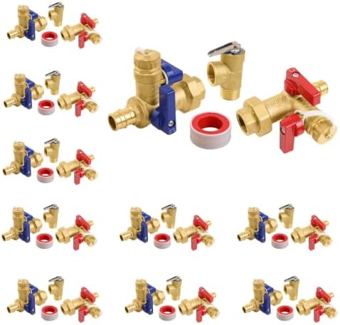 10 Sets Niikappu Tankless Water Heater Valve Kit, 3/4"FIPxPEX-A(Tool054-10) by Unknown