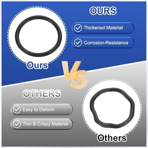 PATIKIL Silicone O Rings, 10 Pcs 3.1" OD 3" ID 0.12" Width Sealing O Ring Gasket Washers for Bathroom Sink Compressor Valves Pipe Hose Repair, Black (80x78.8x3.1mm) - Image 5