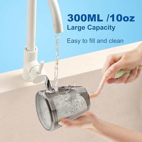 WellLeo Water Flossers for Teeth, 300ML Cordless Oral Irrigator Rechargeable Dental Flosser Picks with 5 Modes 5 Jet Tips,IPX7 Waterproof Teeth Cleaner for Braces Gum Care, Home Travel Use - Image 3