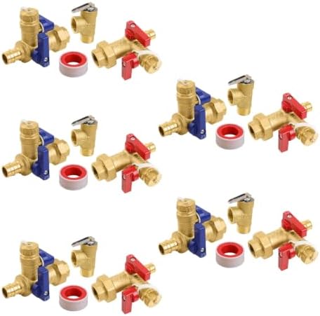 5 Sets Niikappu Tankless Water Heater Valve Kit, 3/4" FIPxPEX-A(Tool054-5) by Unknown
