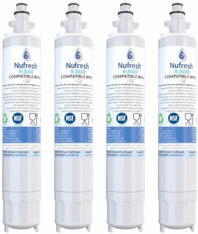 Refrigerator Water Filter Replacement for GE RPWF, RWF1063, 4-Pack by RefreshMyWater