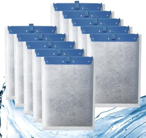 Pryitier 10 Pack Filter Cartridge for Whisper Bio-Bag Filters, Large Aquarium Replacement Filter Cartridges for Whisper Filters 20i,40i/IQ20,30,45,60/PF20,30,40,60 and ReptoFilter by Pryitier
