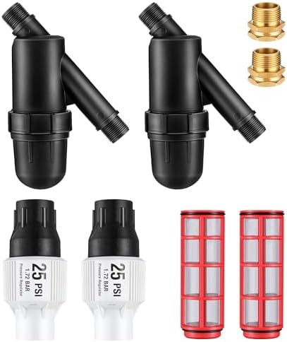 Aurelema 2 Pack Drip Irrigation System Kit, 25 PSI, Regulator and Filter by Aurelema