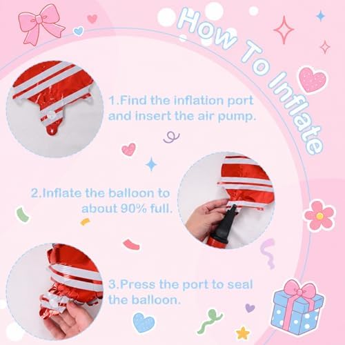 Christmas Balloon Garland Arch Kit, 121PCS Red Blue Pink Latex Balloons with Candy Cane Star Mylar Foil Balloon Set for Girls Xmas Birthday Winter Wonderland Baby Shower New Year Party Decorations - Image 4