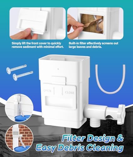 Upgraded Rain Barrel Diverter Kit 2Pack for 2x3 or 3x4inch Downspouts White - Image 4