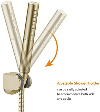 BESy Handheld Shower Head Sprayer Shower Wand Hand Shower Showerhead Gold - Image 5