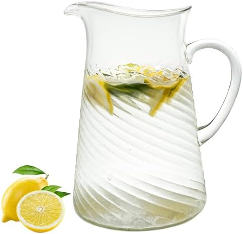 Lily's Home Shatterproof Acrylic Pitcher with spout, Versatile Plastic Pitcher for Water, Juice, Iced Tea, Milk, Iced Tea Beverage Carafe, Dishwasher Safe Top Rack, 2.5QT/80 OZ by LilysHome