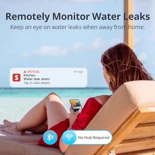SwitchBot WiFi Water Leak Detector for Home, Water Leak Sensor, 1m Cable - Image 3