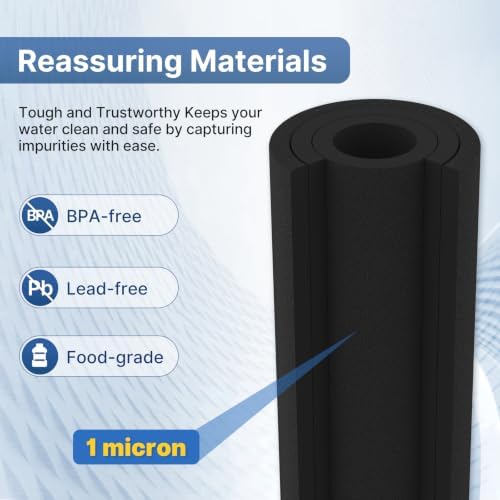 EXCELPURE 1 Micron 10" x 2.5" Whole House CTO Carbon Water Filter, 2PACK - Image 4