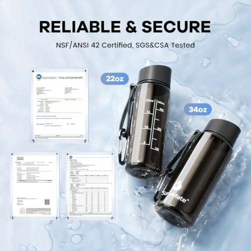 SurviMate 5-Stage 0.01μm Ultra-Filtration Filtered Water Bottle BPA-Free - Image 2