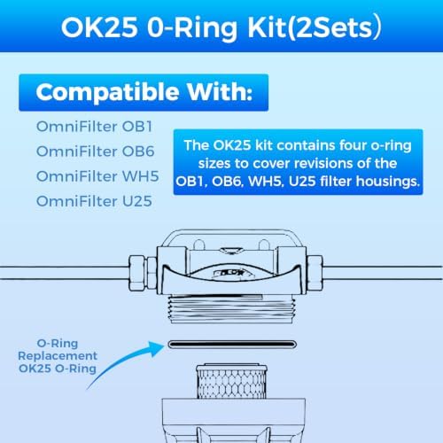 OK25 O-Ring Kit for OmniFilter U25 Water Filter Housings, 2 Sets - Image 5