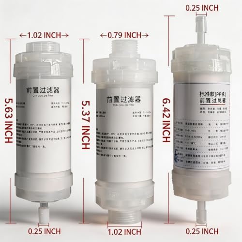 2-Pack PP Sediment Water Filter Cartridge, Universal Pre-Filter for Whole House, Shower, Washing Machine, Toilet & Under-Sink Systems(0.79x5.37IN) - Image 2