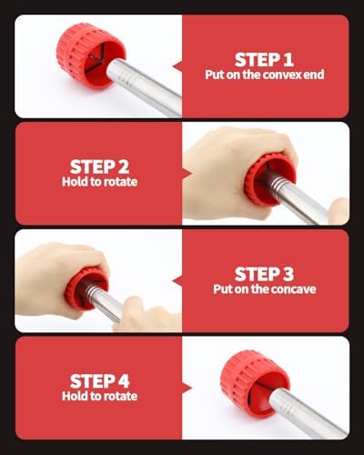 4 PCS 4 in 1 Copper Tubing Brush and Reamer, 1/2 in and 3/4 in Copper Pipe Cleaner, Inner-Outer Reamer Pipes and Pipe Deburring Brush for PVC PPR Brass Aluminum Pipes - Image 6