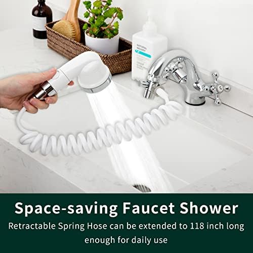 ZCONIEY Sink Faucet Sprayer Attachment, Shower Head Attaches To Tub Faucet, Dog Bathing Hose Shower Set for Laundry Bathroom Kitchen - Image 2