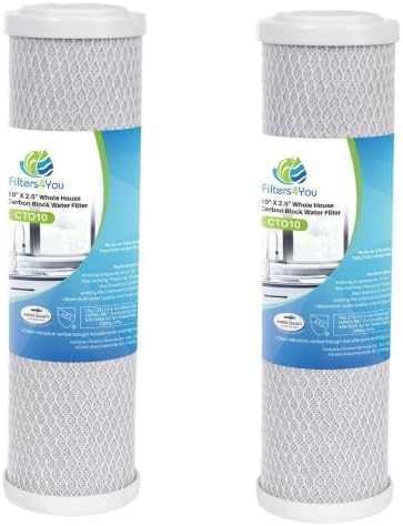 CFS Carbon Water Filters for RainSoft UF22, UF50, UF50T, 2 Pack by CompleteFiltrationServices
