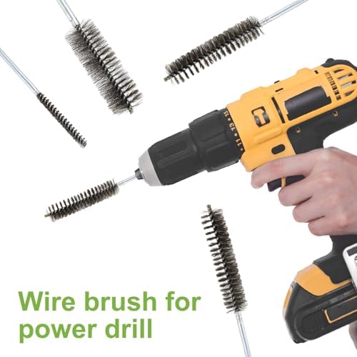 HARFINGTON 4pcs Wire Bore Brush Set 7 Inch Length 5/16 Inch Shank Stainless Steel Bristles Cleaning Brush for Clean Car Part Tube Kitchen Garage - Image 7