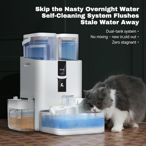 Automatic Cat Water Fountain 10L/338 oz Self Filling, Pet Drinking Fountains Dogs, Smart Bowl 5G WiFi Filtered Water Dispenser Easy Cleaning Oxygen-Rich, Wastewater Separate, No Slime, Quiet - Image 4