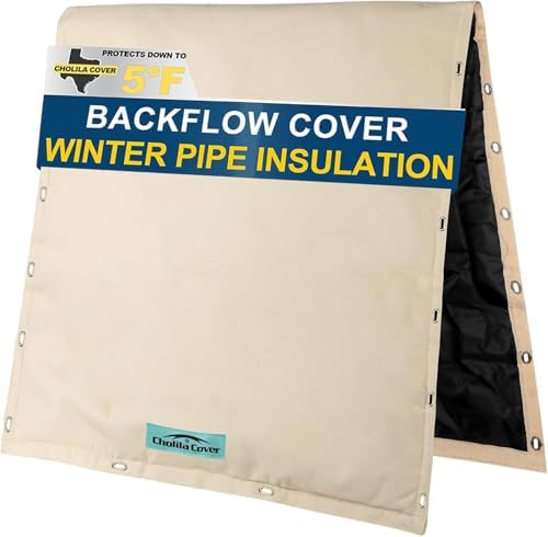 30" W x 30" H Insulated Backflow Preventer Pipe Cover, Khaki by CholilaCover