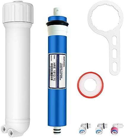 75 GPD RO Membrane with Reverse Osmosis Membrane Housing Set, Reverse Osmosis Filter Replacement Kit, RO Membrane Housing Set for DIY RO Water System & Maple Syrup Reverse Osmosis System by MOPUEHEL