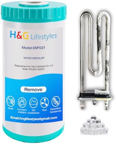 H&G Lifestyles 10" x 4.5 Water Descaler, Scale Inhibitor Filter Replacement by HGLifestyles