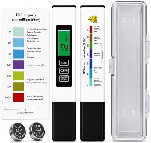 Digital TDS Meter Water Tester – Accurate PPM Measurement for Drinking Water, RO Systems, Aquariums & Pools by Unknown