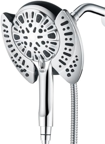 INAVAMZ 2 in 1 Shower Head with Handheld Combo High Pressure Silver 2.5 GPM by INAVAMZ