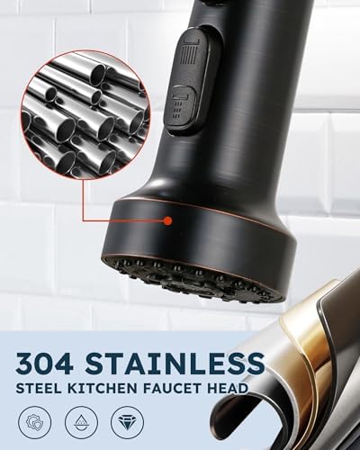 ARCORA Stainless Steel Kitchen Faucet Head with 13 Adapters, 3 Modes - Image 3