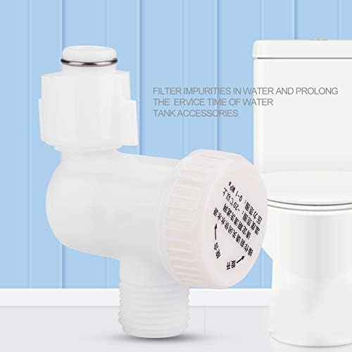 AUNMAS Toilet Fill Valve G1/2 Male Thread with Sealing Pad Stainless Steel Mesh Filter Quick Simple Installation Universal Toilet Inlet Valve Replacement Kit for Bathroom Faucet Accessory - Image 4