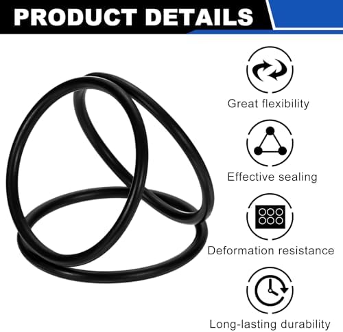 uxcell 100Pcs AS-027 NBR 70A O-Rings 1-5/16"ID x 1/16"CS/1.301"ID x 0.07"CS - Image 3