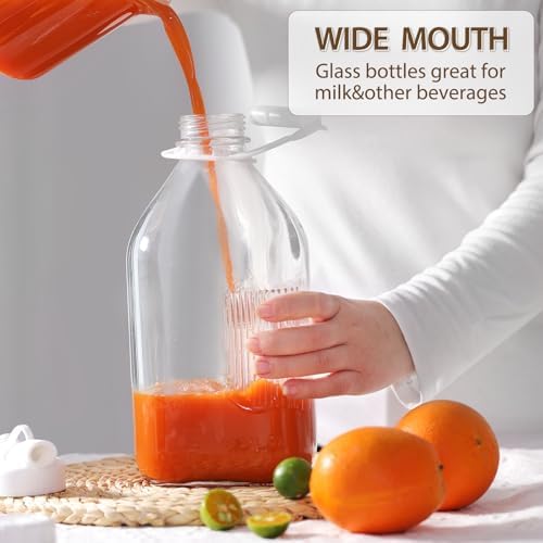CUCUMI 1 Pack 64 Oz Glass Milk Bottle with Lid - Image 2
